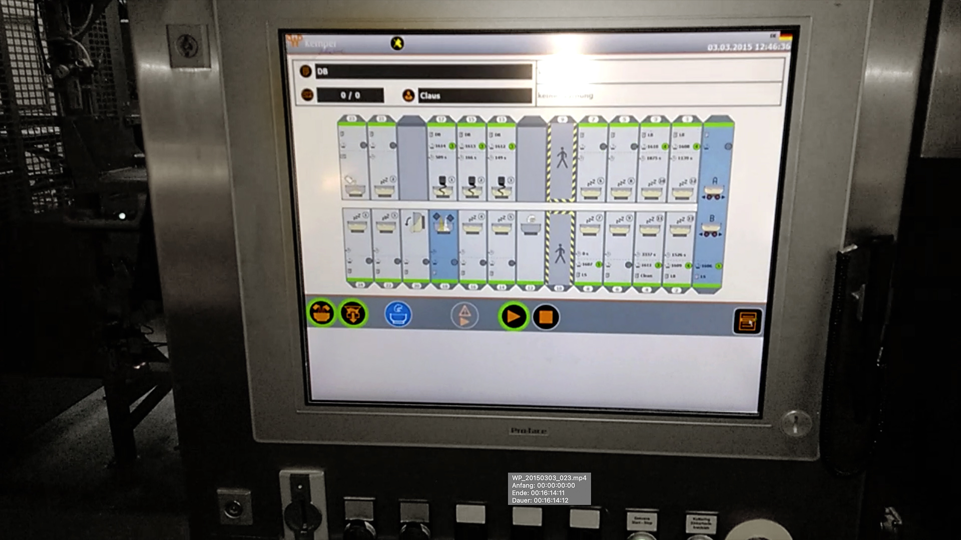Mixing system TITAN LINEAR SYSTEM touch panel