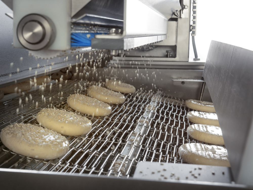 WP Soft Bun seeding station Seeding of WP Soft Buns in the seeding station